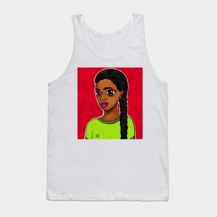 Black girl with braid Tank Top